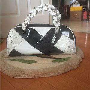 Bebe patchwork satchel bag/purse new with tag